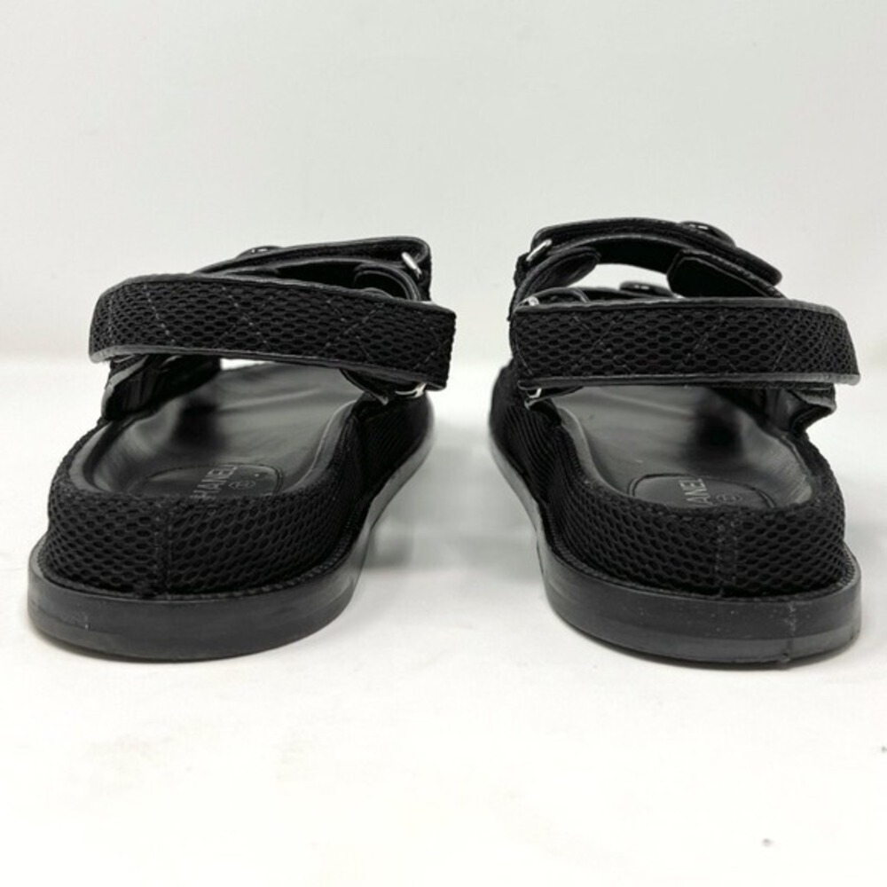 Chanel‎ Quilted Fabric Logo Velcro Flat Sandals Size 40 - Picture 5 of 11